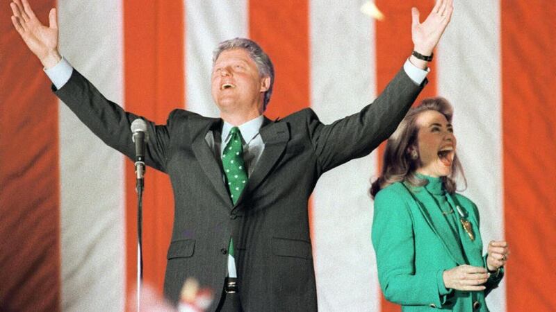 Dynasty: Hillary Clinton with her husband, Bill Clinton, during his presidential campaign in 1992. Photograph: Tim Clary/AFP/Getty