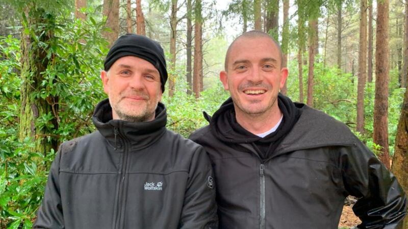 Mark Cribben of Ballyhoura Mountain Mushrooms and Damien Grey in Tipperary. Photograph: Another Avenue