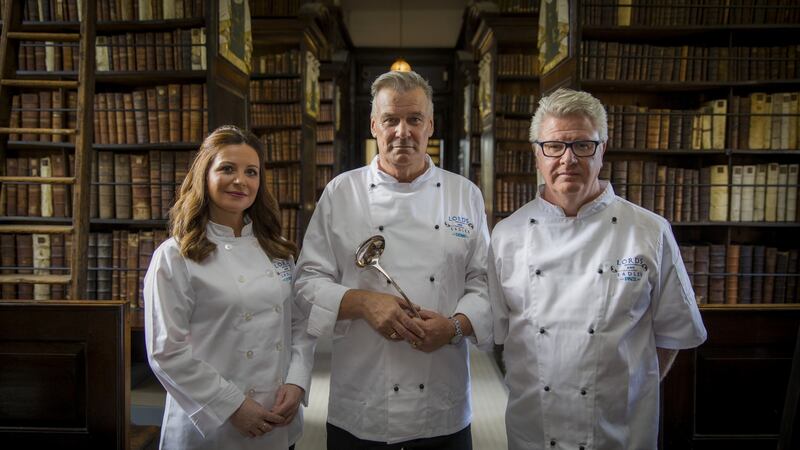 Catherine Fulvio, Derry Clarke and Paul Flynn in the new series of ‘Lords and Ladles’