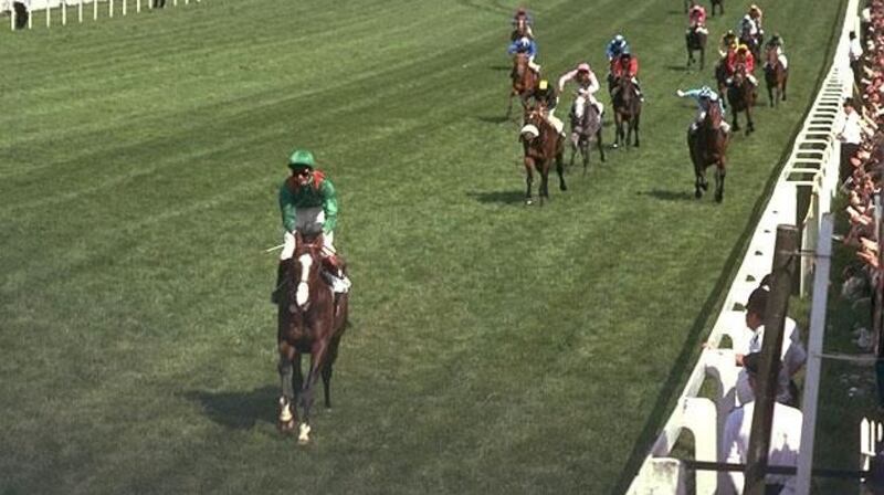 Shergar's memorable ten-length Epsom Derby victory of 1981. No horse has ever recorded a greater winning margin in the famous race.
