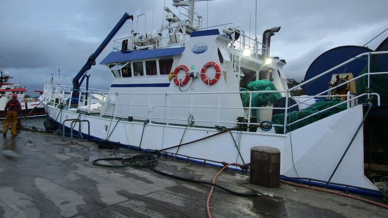 The Northern Celt at Greencastle,having just returned from Rockall. Photograph: Freya McClements
