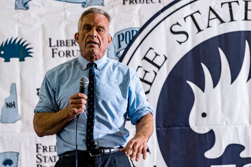 Democratic presidential candidate Robert F Kennedy has attracted a sizeable number of voters. Photograph: Ryan David Brown/New York Times
                      