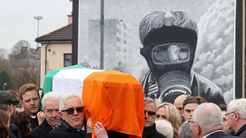 With partition nationalists north of the Border “had been sold into political servitude”. That servitude was the making of McGuinness as an IRA leader.  Photograph: Paul Faith/AFP/Getty Images
