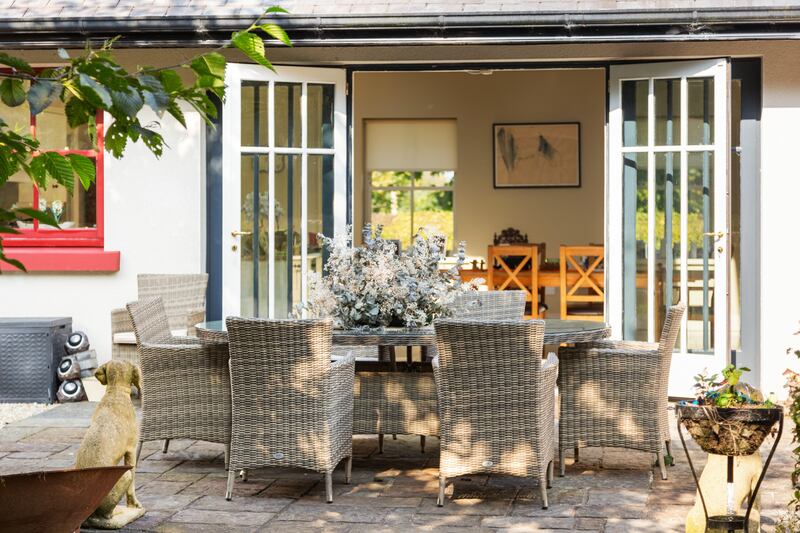 Patio outside kitchen
