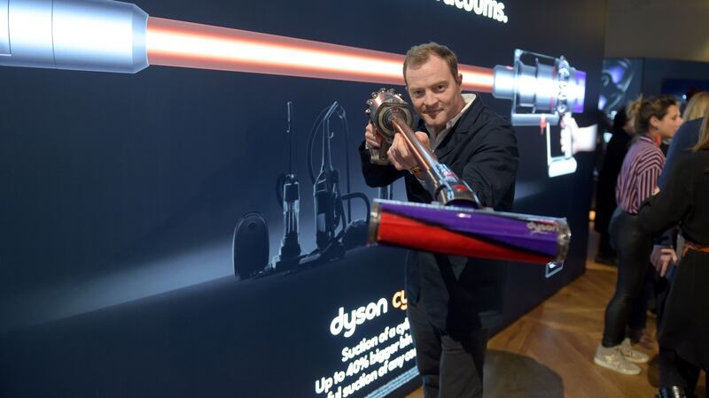 Jake Dyson (son of James Dyson):   chief engineer with the company’s new model of vacuum cleaner.  Photograph: AFP/Getty Images