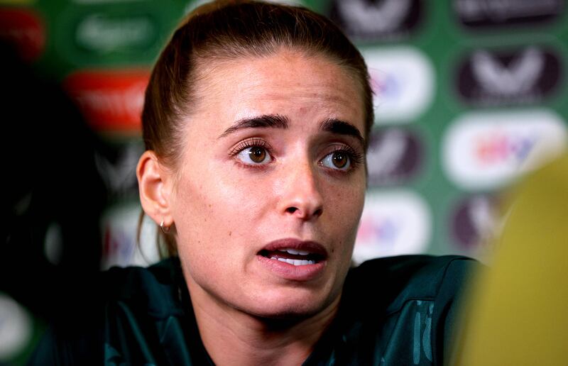 Chloe Mustaki: in line to start against France. Photograph: Ryan Byrne/Inpho