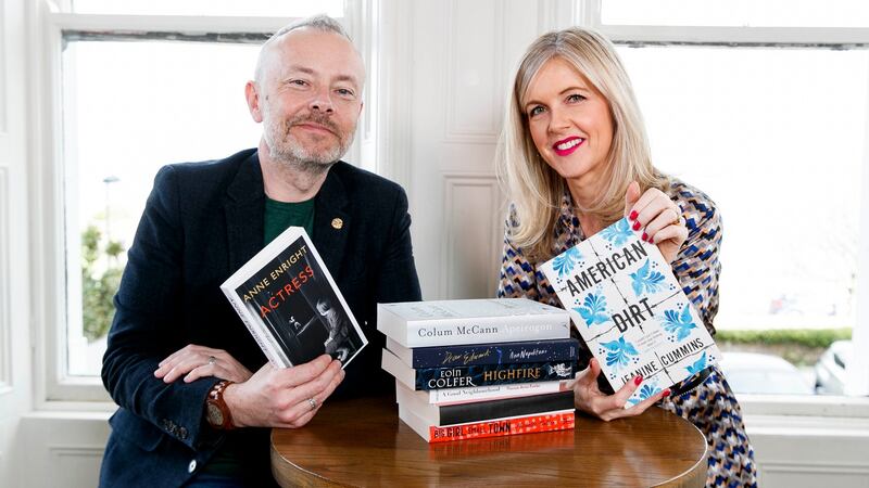 Rick O’Shea and Sinéad Moriarty with their latest Eason Must Reads for 2020
