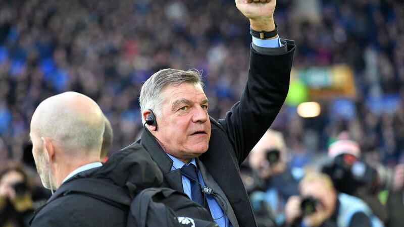 Sam Allardyce takes his Everton side to Anfield on Sunday. Photograph: Dave Howarth/PA