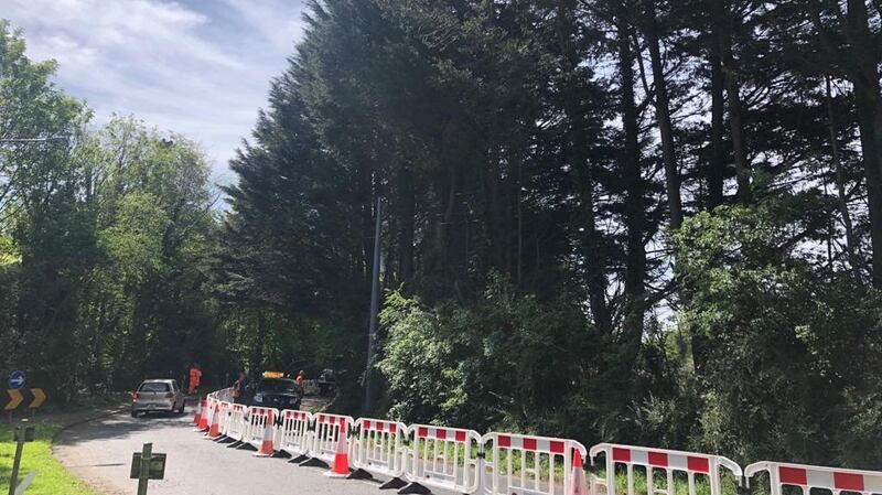 Construction work on Grange Road, Clonsilla.