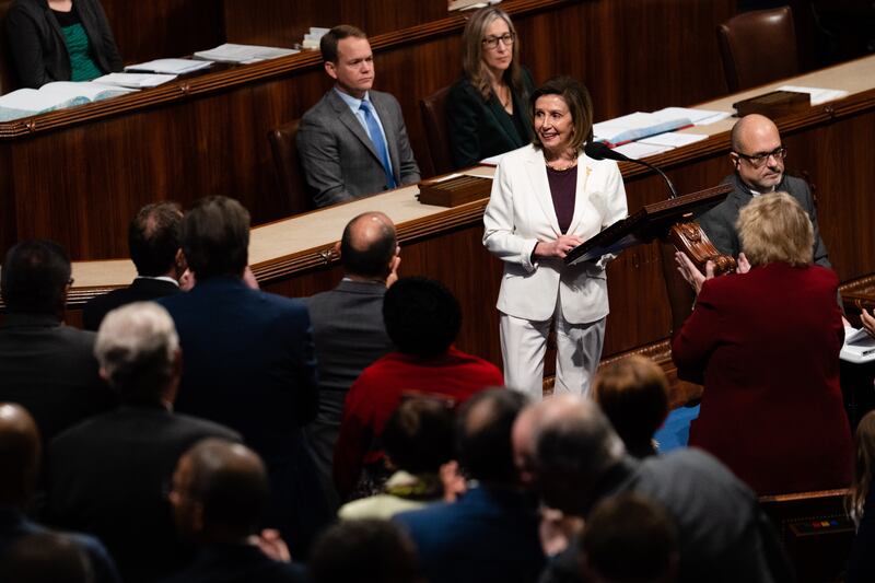 House Speaker Nancy Pelosi announces she is stepping down from her Democratic leadership post in Washington on Thursday. The announcement set into motion a long-anticipated generational change in leadership for Democrats. (Erin Schaff/New York Times).