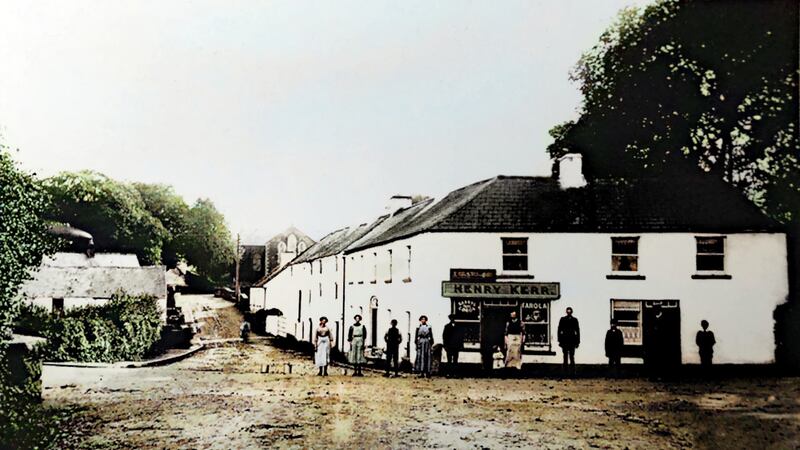 Lawrencetown, Co Down, in the early 1900s. Photographs colourised by Rob Cross