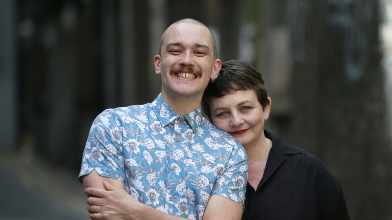 Dylan Coburn Gray and Caitríona McLaughlin,   writer and director of Citysong. Photograph: Nick Bradshaw/ The Irish Times