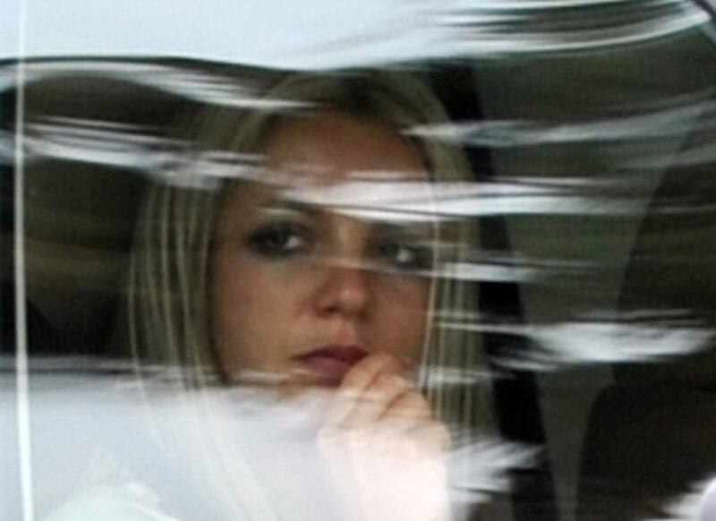 Britney Spears leaves the Los Angeles County Superior courthouse after a child custody status hearing on May 6th, 2008. File photograph: Gabriel Bouys/AFP via Getty