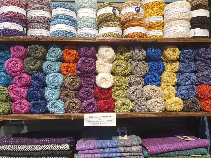 A selection of wools in Kelly's, the Octagon in Westport, Co Mayo