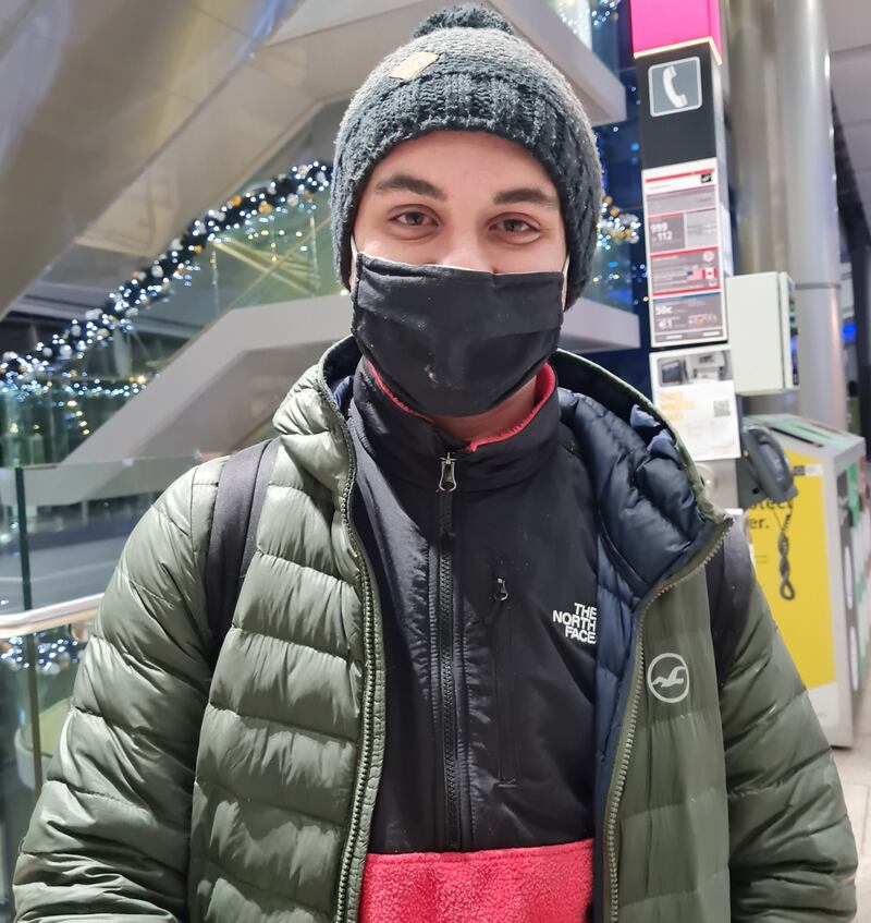 Yousuf Mellick on arrival at Dublin airport from the US. Photograph: Patsy McGarry