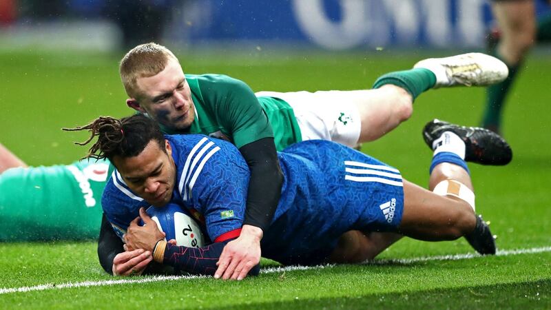 Ireland’s Monday morning review will not have spent much time dealing with the Teddy Thomas try as there were plenty of people at fault. Photograph: James Crombie/Inpho