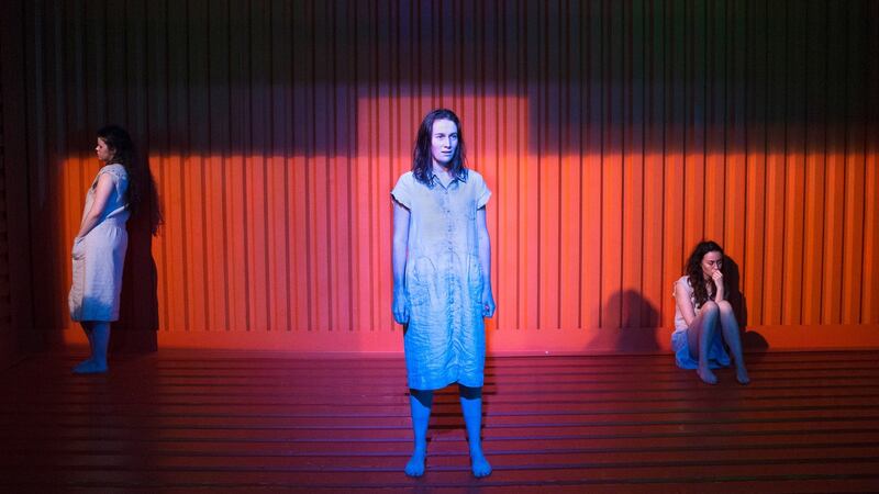 Siobhán Cullen, Kate Stanley Brennan and Amy McElhatton in Mark O’Rowe’s Crestfall. Photograph: Stephen Cummiskey