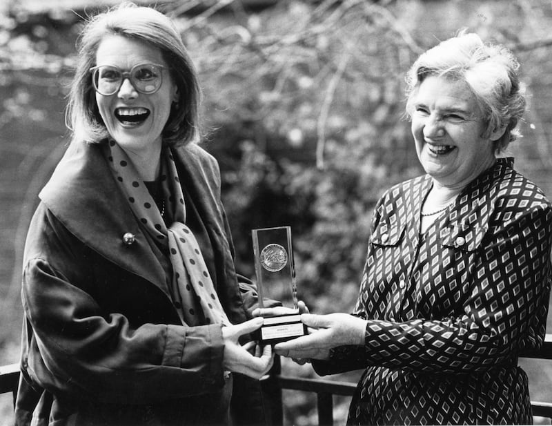 Double Gold: Darina and Myrtle Allen, who shared the 1991 Gilbcy's Gold Medal Award for catering excellence. Photograph: Frank Miller