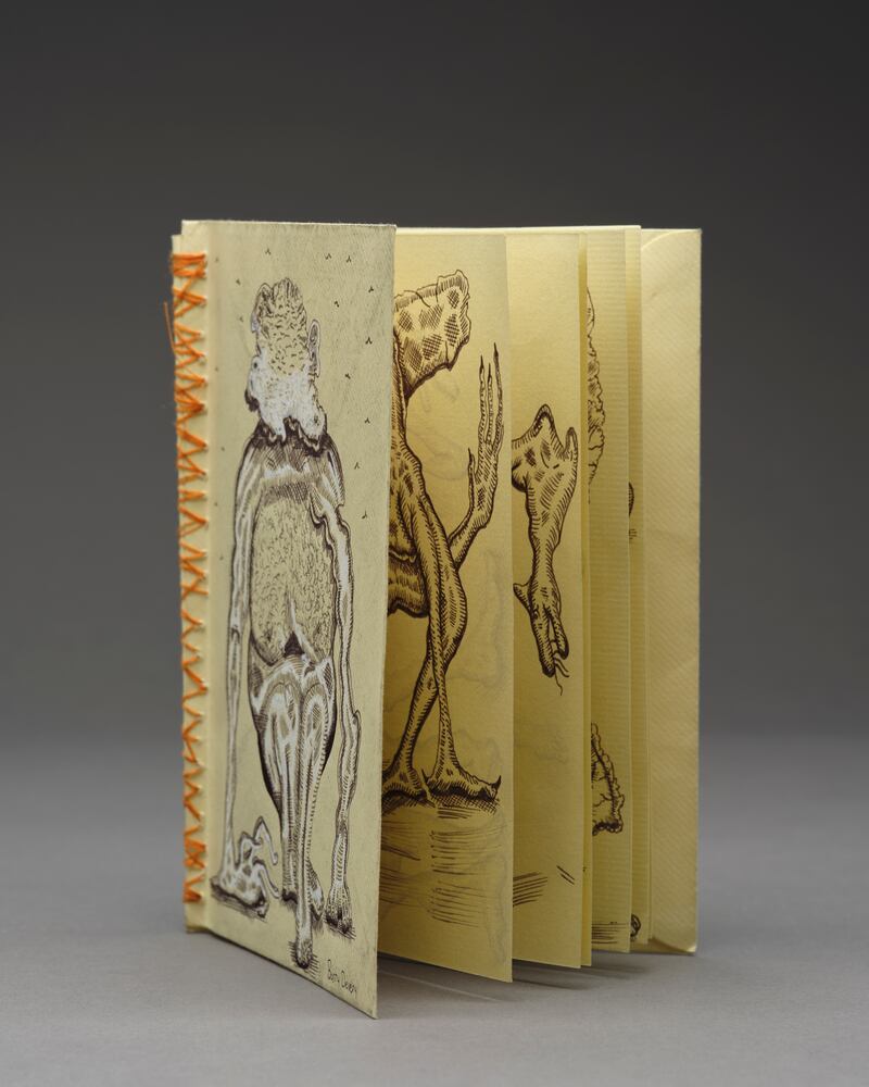 Keep That Thing Away From Me by Barry Devery. Pen, paper and thread