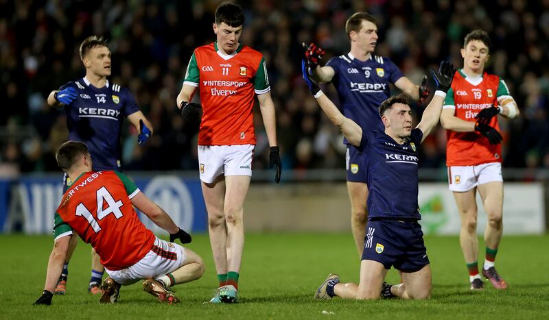 Kerry's Paudie Clifford reacts after being fouled. Photograph: James Crombie/Inpho