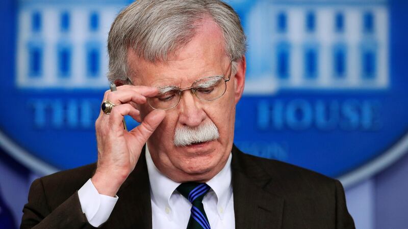 Former US national security adviser John Bolton: “Giuliani’s a hand grenade who’s going to blow everybody up,” Fiona  Hill quoted Mr Bolton as saying during an earlier conversation, in testimony to a House committee on Monday. Photograph: Manuel Balce Ceneta/AP