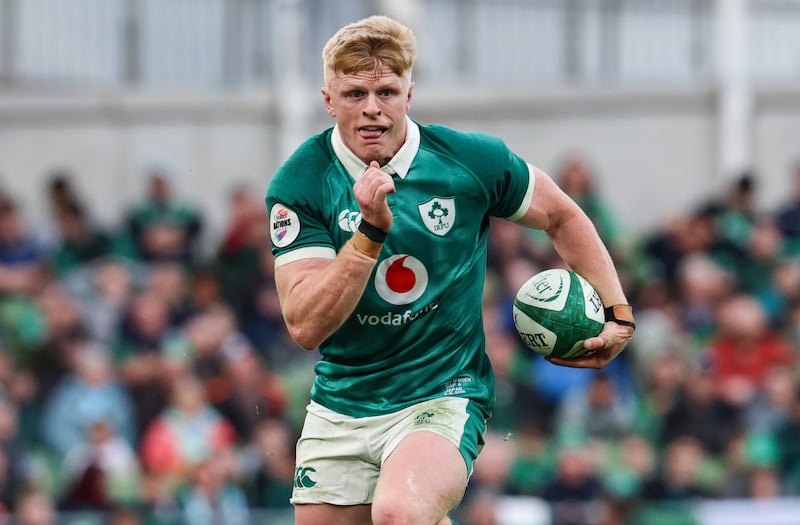 Ireland's Tommy O'Brien says he is 'really enjoying myself so far'. Photograph: INPHO/ Billy Stickland