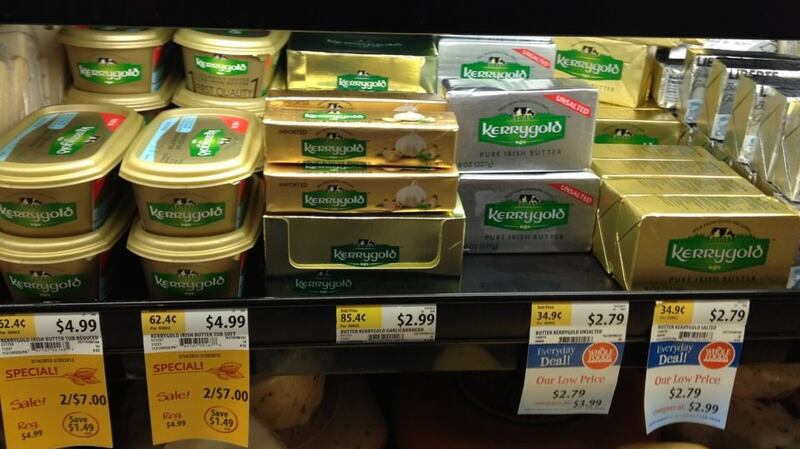 Kerrygold products on the shelf of a supermarket in the US, where it is now the number two butter brand, selling roughly 2.6 million packets a week