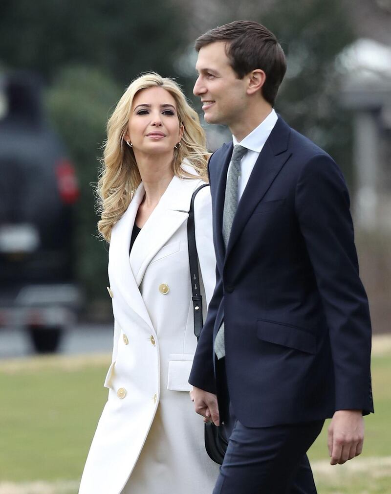 Ivanka Trump with husband Jared Kushner. File photograph: Mark Wilson/Getty Images