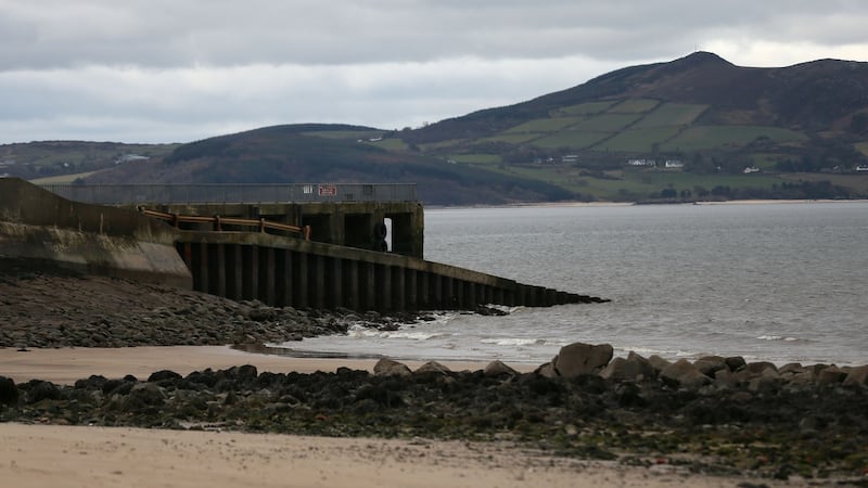 The scene at Buncrana pier in Co Donegal after five people were killed and a baby girl is in hospital after a car they were in slipped from the pier. Photograph: Niall Carson/PA Wire