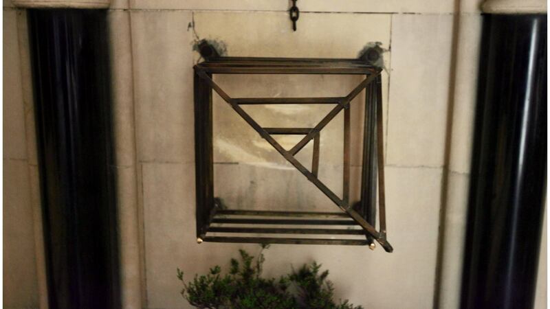 The 800-year-old preserved heart of St Laurence O’Toole was kept   behind an iron-barred cage in  the cathedral’s St Laud’s chapel. Photograph: Bryan O’Brien