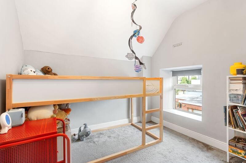 A second smaller double bedroom sits to the front of the property upstairs. 