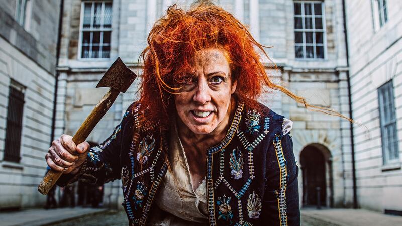 Giselle Allen as Elektra at Castle Yard, Kilkenny. Photograph: Ruth Medjber