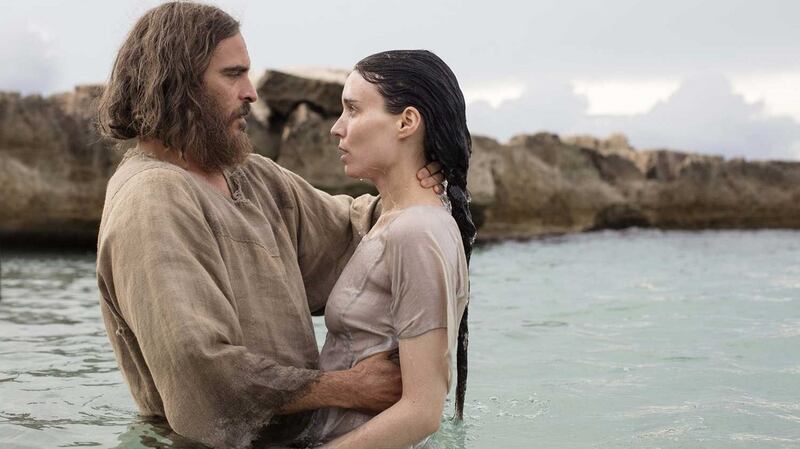 Joaquin Phoenix and Rooney Mara in Mary Magdalene