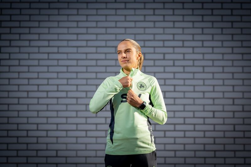 Julie-Ann Russell announced her retirement from football following Ireland's defeat to Wales in a Euro 2025 qualifier playoff. Photograph: Morgan Treacy/Inpho