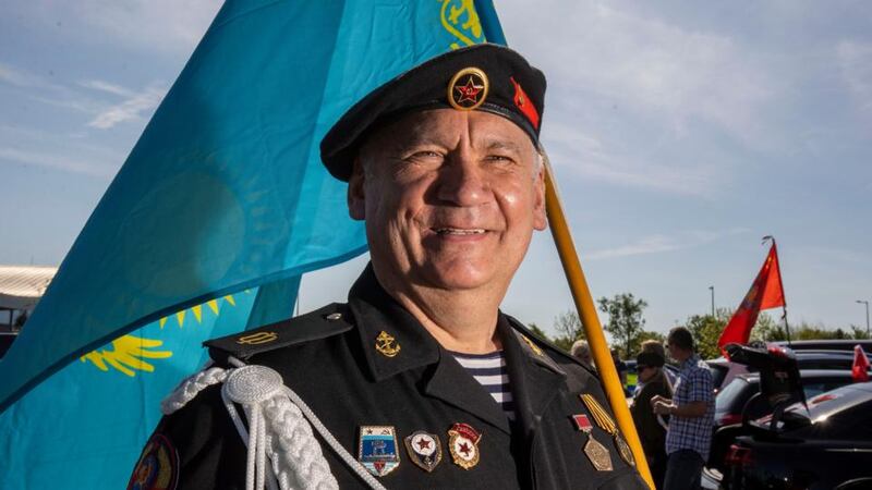 Aleksejs Kurilovs from Cavan: Victory Day, commemorating 77 years since the defeat of the Nazis in the second World war, is a major occasion in Russia. Photograph: Tom Honan