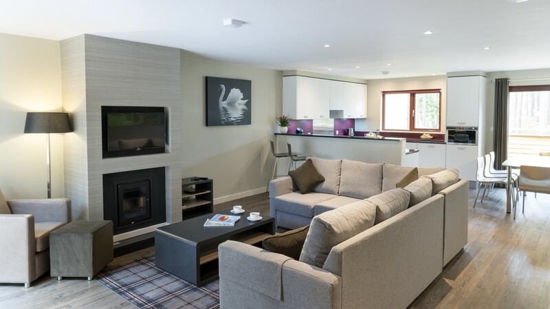 Inside a four-bed executive lodge.