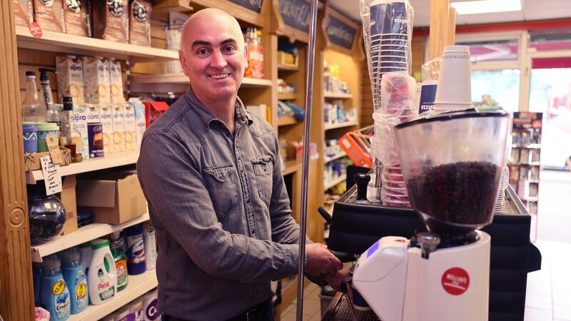 Colm Mellon, owner of Mellons Shop and Deli, South Lotts Road, Dublin. Photograph: Dara Mac Dónaill