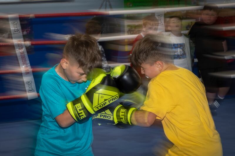 Lewis Byrne and Jordan Byrne, both aged 9. Photograph: Tom Honan