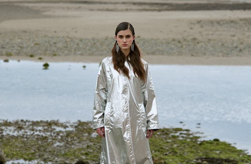 Metallic silver trench, MM6 Maison Margiela, €1,550 at Costume