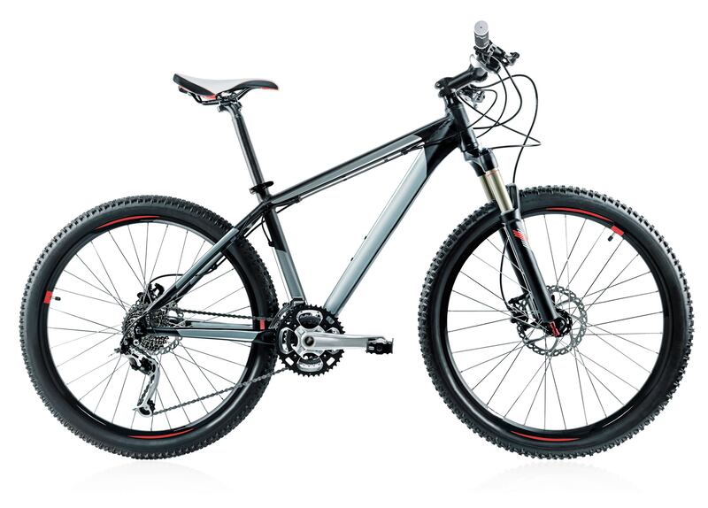 Mountain bikes have big, fat tyres and extra suspension
