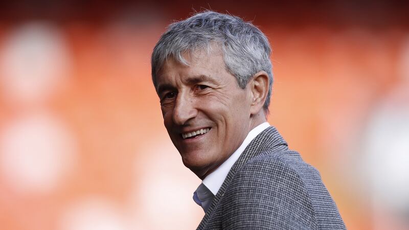 New Barcelona manager Quique Setién. Photograph:  Eric Alonso/Getty Images