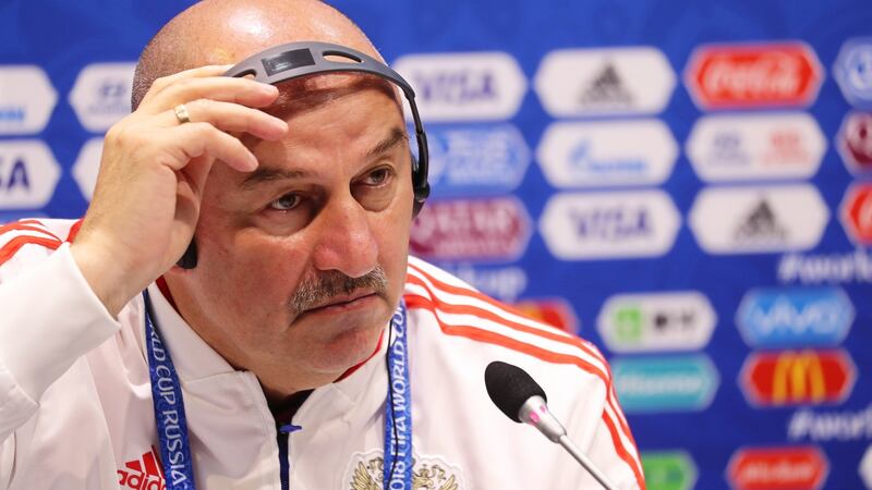 Russia’s manager   Stanislav Cherchesov. He told a Danish reporter “you would be hard-pressed to know the labyrinths of the Russian soul”. Photograph:   EPA/Khaled Elfiqi