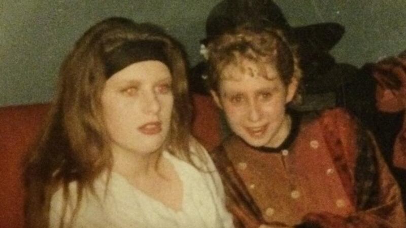 Happier times: Grace Farrell (right) with her cousin Diane as teenagers. Photograph: family collection