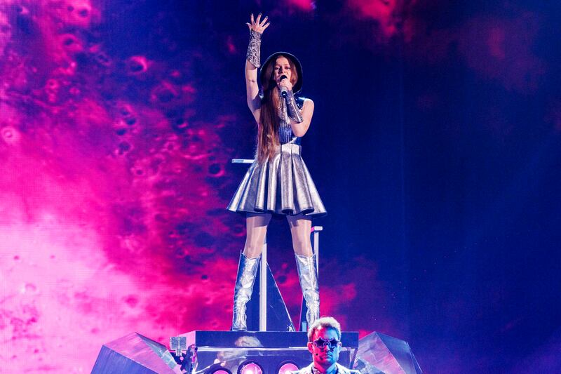 Emmy, representing Ireland, rehearsing in Basle, Swtzerland. Photograph: Andres Poveda