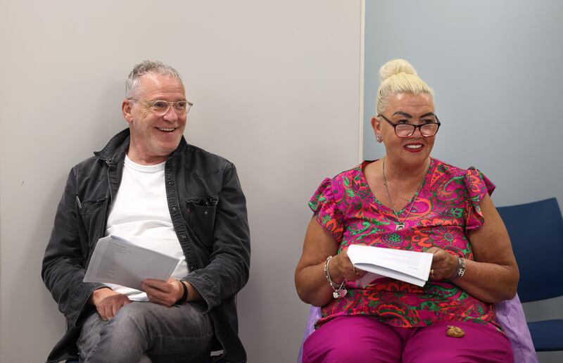 Mercer’s Melodies choir members Jimmy Smallhorne and Deirdre Gannon. Photograph: Dara Mac Dónaill



