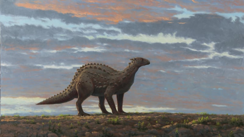 Reconstruction of  life of a Scelidosaurus. Artwork by Julian Friers,  part of the Lost Monsters series.