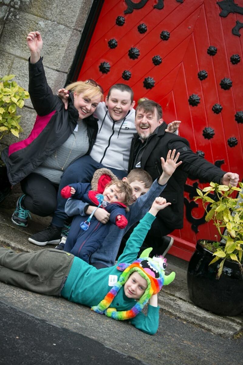 The family at Barretstown last March.