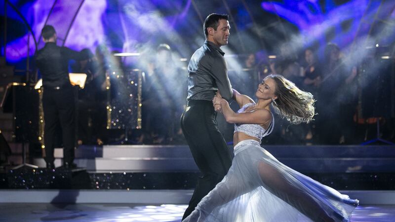 The foxtrot by Denis Bastick with Valeria Milova earns them 23 points from the judges. Photograph: Kyran O’Brien