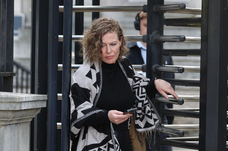 Fiona Donohoe, mother of Noah Donohoe, outside the Royal Courts of Justice in Belfast, on Tuesday. Photograph: Liam McBurney/PA Wire