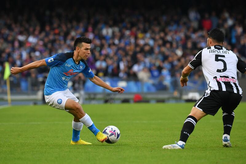 Mexican forward Hirving Lozano is part of an in-form Napoli side. Photograph: Tiziana FABI / AFP via Getty Images